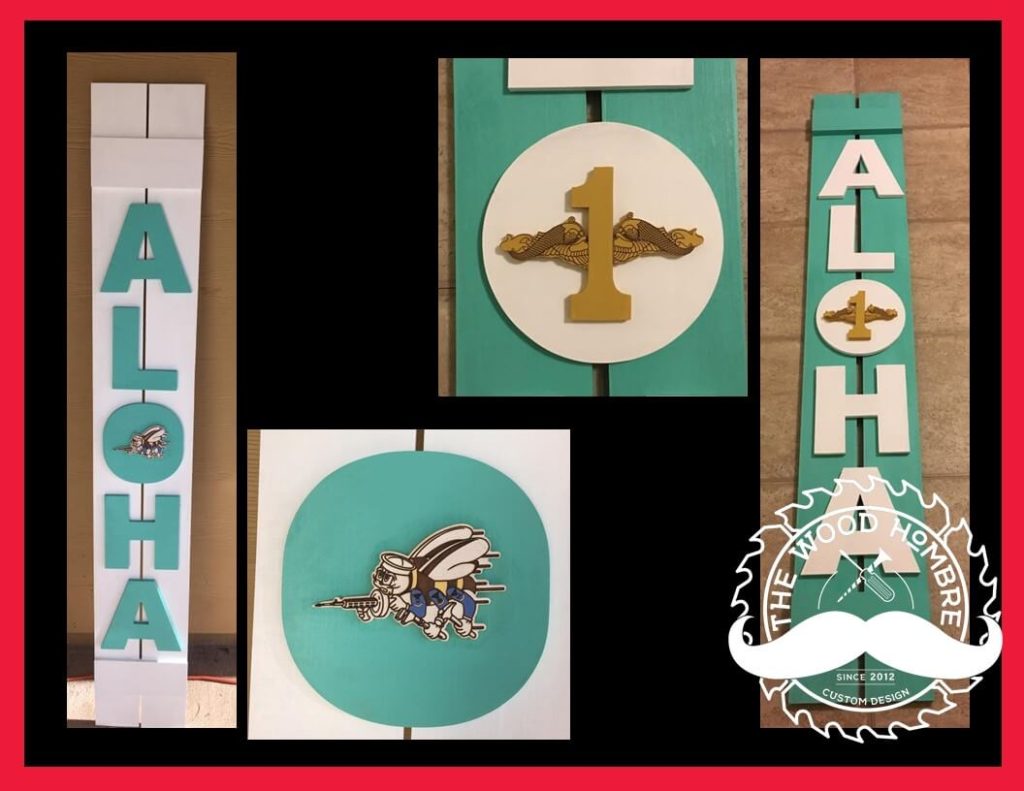 Custom Home Decor Aloha Welcome sign