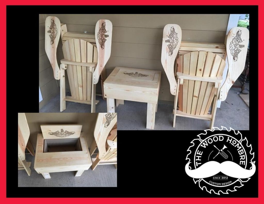 Custom Submarine Adirondack Chairs