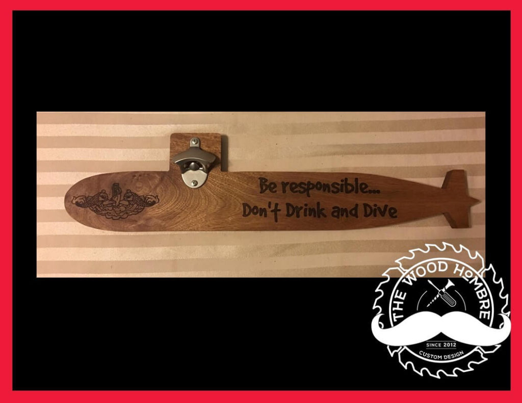 Custom Home Decor submarine bottle opener